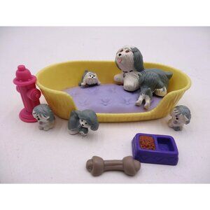 Kenner Vintage LPS 1993 Mommy Nursing 5 Baby's Meet Sheep Dog Family Accessories